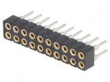 Conector şiruri pini soclu mamă 20 PIN 2mm THT 2x10, CONNFLY