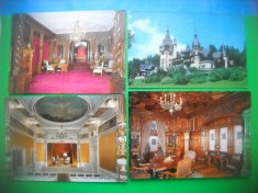 HOPCT LOT 3283 -4 CARTI POSTALE -CASTELUL PELES-SINAIA -JUD-PRAHOVA-NECIRCULATE