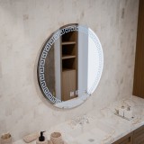 Oglinda LED Rotunda, 80cm, Orhina Touch, Sistem Dezaburire, Dimabila, E40S/80X80 ModernLight Concept