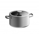 Oala cu capac BergHOFF, Leo Graphite, &Oslash;24 cm, 6 L, inox, gri