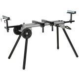 DURHAND Masă Suport pentru Ferăstraie Circulare, Bancă Extensibilă Reglabilă și Pliabilă, 123.5-245x73x96 cm, Negru | Aosom Romania