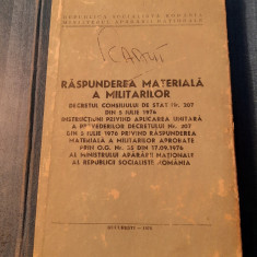 Raspunderea materiala a militarilor 1976 Ministerul apararii nationale RSR