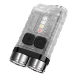 Cumpara ieftin Lanterna dubla, reincarcabila de buzunar tip breloc, 900lm, UV, lumina rece V3-S