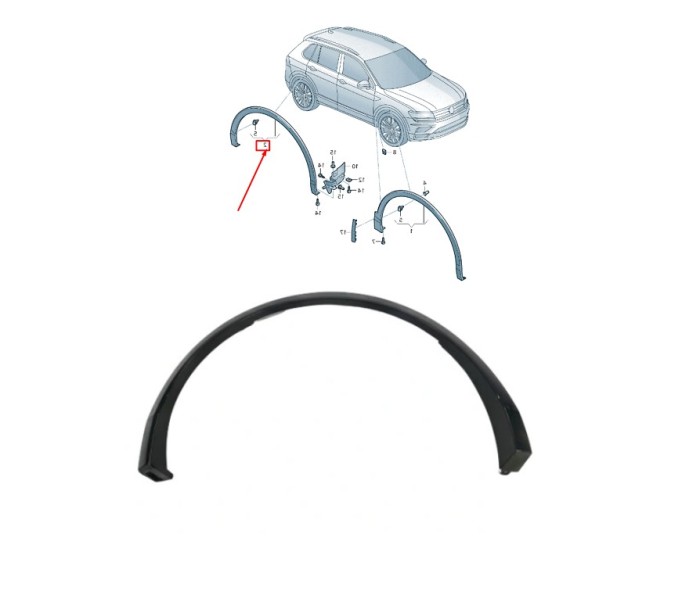 Bandou aripa, ornament spate VW Tiguan, 05.2016-12.2020, partea dreapta, original, aripa spate,