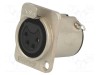 Conector XLR soclu mamă PIN 4 lipire bronz-fosfor AMPHENOL