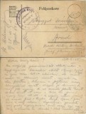 CP1772N Feldpostkarte/carte poștală militară, 1918, cu ștampila Feldj&auml;gerbataillon Nr 28, Feldpost 642, circulată la Arad de pe frontul din Galiția