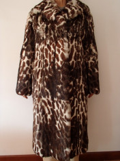 Palton blana nobila zibelina/marmota autentica conditie impecabila foto