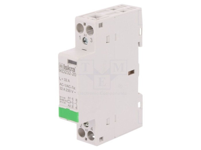 Contactor 2-poli 32A 24V AC/DC
