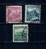 Cehoslovacia 1932 - Vederi, uzuale, serie stampilata