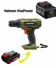 Adaptor de la acumulator Parkside x20v la corp Heinner OnePower 18v foto