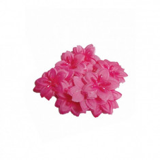 Accesorii creatie COLORARTE aplicatii textile cusute floare roz 12/set