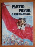 Partid, popor, o singura vointa. Album omagial de arta contemporana romaneasca (1986) Nicolae si Elena Ceausescu omagiu artistic propaganda comunista