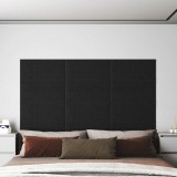 vidaXL Panouri de perete 12 buc. negru 60x30 cm textil 2,16 m&sup2;