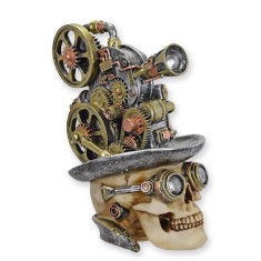 Statueta STEAMPUNK cu un craniu cu proiector SP-16