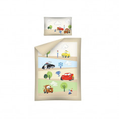 Set lenjerie de pat 2 piese 100 x 135 cm pentru copii Disney Cars 18A DC, Multicolor foto