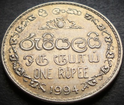 Moneda exotica 1 RUPIE / RUPEE - SRI LANKA, anul 1993 *cod 3602 foto