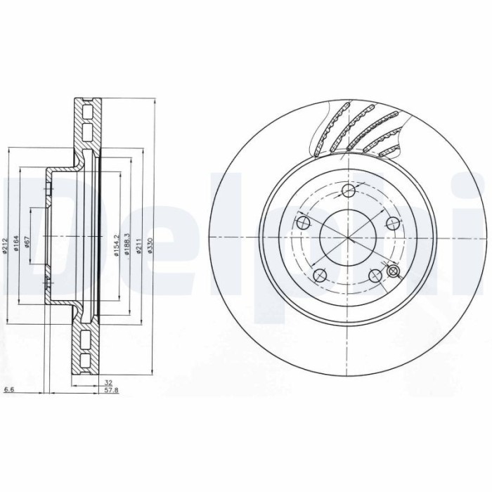 DELPHI BG3877 Disc frana