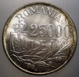 R.170 ROMANIA MIHAI I 25000 LEI 1946 XF/AUNC, Argint