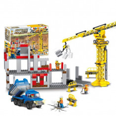 SUPER SET 714 PIESE JOC CONSTRUCTIE TIP LEGO,ECHIPA PE SANTIER,COMPATIBIL 100%. foto
