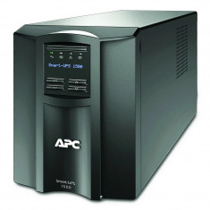UPS APC &quot;Smart-UPS SMT&quot; Line Int. cu sinusoida pura cu management mini tower 1500VA / 1000W AVR IEC x 8 1 x baterie RBC7 display LCD back-up