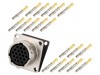 Conector Circular RT360 Soclu Mamă Crimpat 19 PIN 7.5A IP67