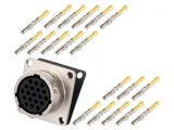 Conector Circular RT360 Soclu Mamă Crimpat 19 PIN 7.5A IP67