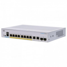 Switch CISCO CBS250-8PP-E-2G, 8 PORTURI 10/100/1000, 2 x SFP, POE 45w, Buffer: 1.5 Mb, Flash 256Mb, CPU: 800 MHz ARM , DRAM: 512 MB Dimensiuni: 268 x foto