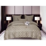 Cumpara ieftin Lenjerie de Pat, Jacquard Satinat cu Elastic, pentru Pat Dublu, 6 Piese, - ION89