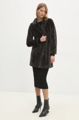 Answear Lab palton femei, culoarea negru, de tranzitie