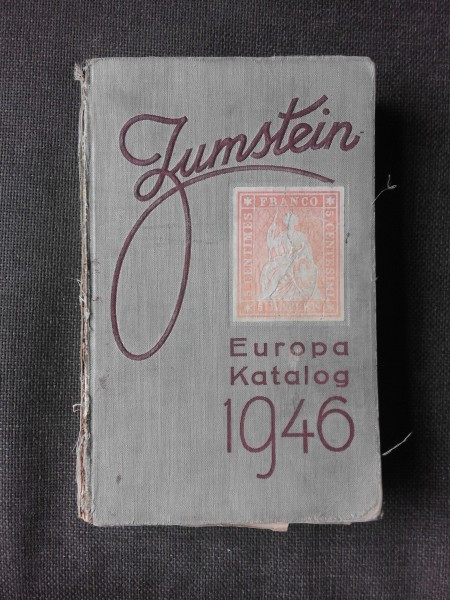 ZUSTEIN, EUROPA KATALOG 1946 (TEXT IN LIMBA GERMANA)