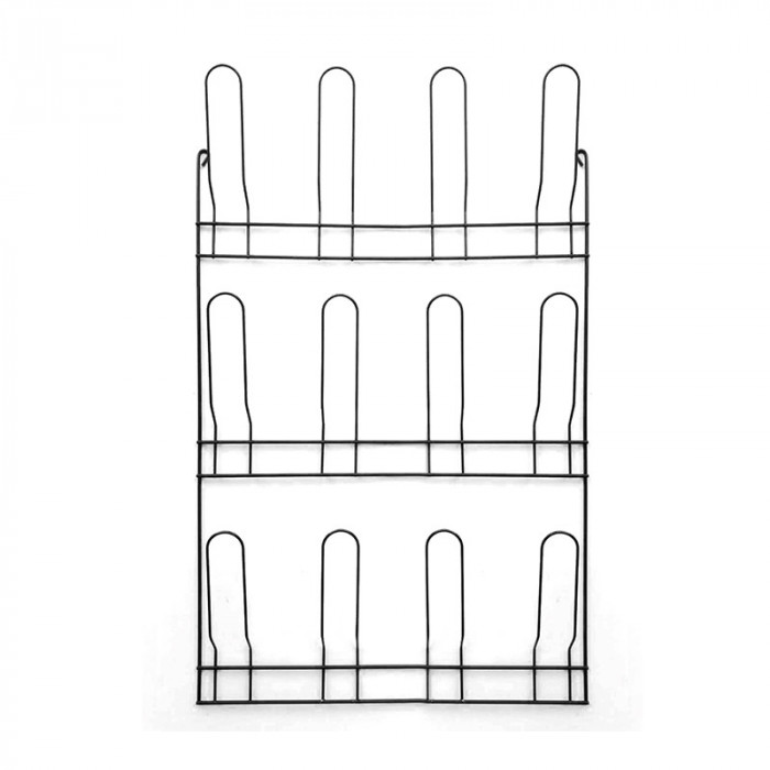 Organizator pantofi Spaceo, 44.5 x 6.5 x 71.8 cm, metal, 6 perechi, suspendat, Negru