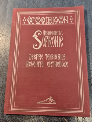 Despre temeiurile nevointei orthodoxe Arhimandritul Sofronie foto