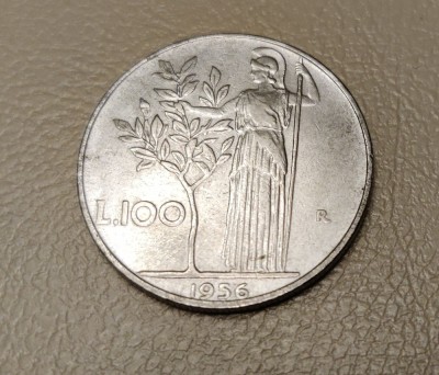 Italia - 100 lire (1956) monedă s071 foto