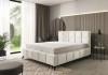 Pat Rubik 180x200 cm Tapitat Catifea Crem Somiera Inclusa (cod ML 2223-01)