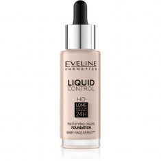 Eveline Cosmetics Liquid Control fond de ten lichid pipeta culoare 005 Ivory 32 ml