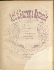 Arii si Romante Nationale - Partitura Muzicala Romaneasca Rara C. Gebauer foto