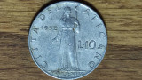 Vatican - moneda de colectie - 10 lire 1952 - Papa Pivs XII - superba !, Europa