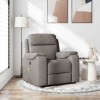 VidaXL Fotoliu de masaj rabatabil, gri taupe, material textil