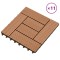 Set de 11 bucăți de plăci 30 x 30 cm din WPC 1 mp, maro