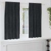 VidaXL Perdele cu perdele 2 pcs Negru 140 x 175 cm Catifea 4107169