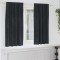 vidaXL Perdele cu perdele 2 pcs Negru 140 x 175 cm Catifea 4107169