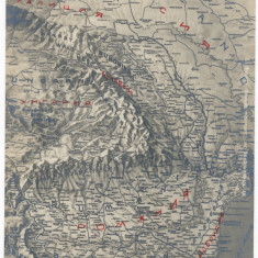 1918 - Map, SUCEAVA, RADAUTI, Falticeni, Botosani Bucovina - old postcard unused