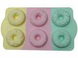 Cumpara ieftin Forma din silicon pentru gogosi, prajituri, model donuts, termorezistenta, 6 cavitati, 534COF
