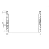Radiator racire Fiat Fiorino, 01.1988-05.2001, Uno, 09.1989-12.1993, Motorizare 1, 4 51/52kw; 1, 5 55kw; 1, 6 55kw Benzina, tip climatizare Cu/fara A