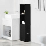 vidaXL Dulap &Icirc;ngust pentru Baie Stejar negru 22 x 41 x 135 cm