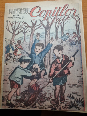 universul copiilor 17 noiembrie 1948-benzi desenate,povesti,poezii,divertisment foto