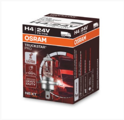 BEC CAMION 24V H4 70/75 W TRUCKSTAR PRO +120% NEXTGEN OSRAM foto