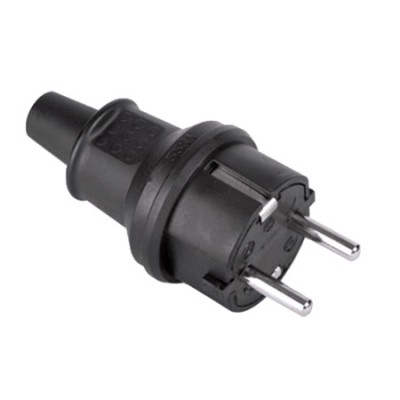 Stecher 16A 250V IP44 negru 2237 Kemot foto