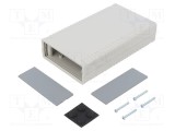 Carcasă GAINTA cu panou ABS gri deschis 95mm x 158mm x 36mm