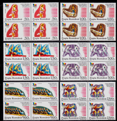 RO 1995 LP 1397 &amp;quot; Concursurile Preolimpice Atlanta&amp;quot; , serie bloc de 4 , MNH foto